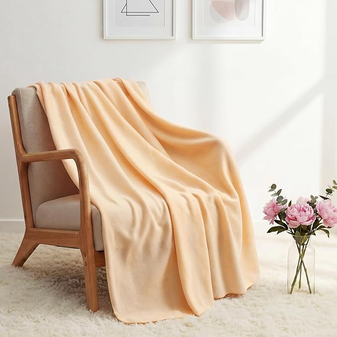 Kinlop Fleece Blanket Bulk 60 x 50 Inch Soft Lightweight Fleece Cozy Blanket Warm Throw Plush Pet Throw for Bed Couch Sofa Home Office Wedding Gifts Travel Camping (Earth Color,40 Packs)