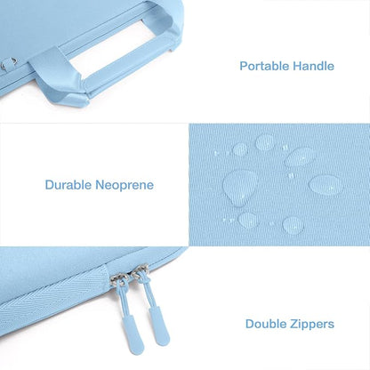 MOSISO Laptop Case 15 inch, Laptop Sleeve Bag Compatible with MacBook Air 15 inch M4 M3 M2 2025 2024 2023, Dell XPS, Neoprene Carrying Computer Bag with Handle&Detachable Small Case, Air Blue