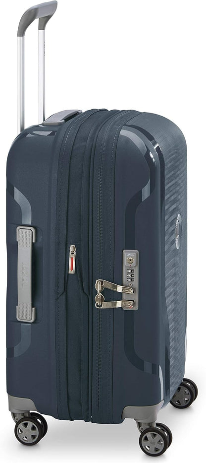 DELSEY PARIS Clavel Hardside Expandable Luggage with Spinner Wheels, Blue Jean, Carry-On 19 Inch
