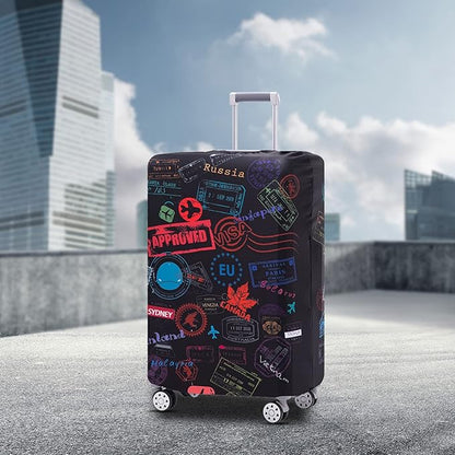 Travelkin Luggage Covers With Tag For Suitcases Tsa Approved,Suitcase Covers Protector Fit 18-32 Inch Luggage S(18-21inch suitcase)