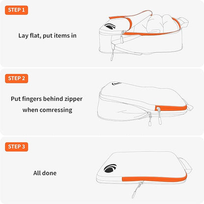 Cipway Compression Packing Cubes Set, Ultralight Expandable Travel Packing Organizers for Carry on Luggage (Grey 6pcs)