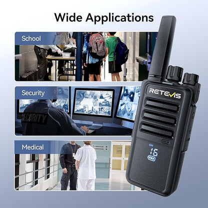 Retevis RT68H Two Way Radio,Walkie Talkies Long Range, Visualization,Shatterproof Hidden Display,VOX Hands Free, Rechargeable Walkie Talkie for Adults with Charging Base,for Factory Warehouse(10 Pack)
