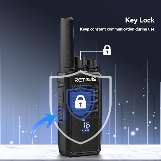 Retevis RT68H Walkie Talkies for Adults Long Range,Portable FRS Two-Way Radios Rechargeable,Intuitive,Channel Power Display, with 6 Way Multi Charger,Hands Free Walkie Talkies with Earpiece (6 Pack)