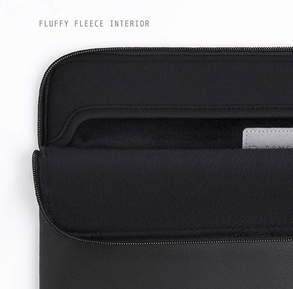 Comfyable Slim Protective Laptop Sleeve Compatible with 13/13.3/14 Inch MacBook Air & MacBook Pro, Mac Travel Case, Laptop Pouch, Slim PU Leather Cover M5/M4/M3/M2/M1 2025-2021, Black
