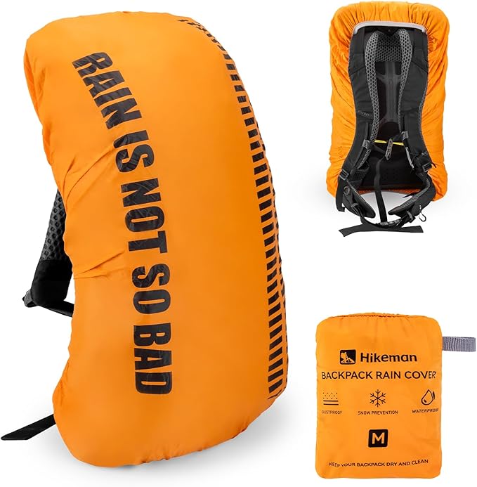 HIKEMAN Waterproof Backpack Rain Cover-Bag Rain Cover(20-30L), Upgraded Anti-Slip Buckle Straps with Rubber Band, Ultralight Compact Portable for Hiking,Camping,Cycling,Travel