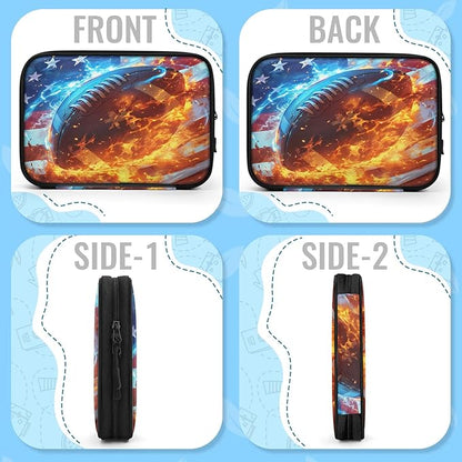 Cable Organizer Fire American Football Electronics Travel Organizer Case Tech Accessories Pouch Waterproof Cord Storage Bag for Power Bank Charger Phone Earphone