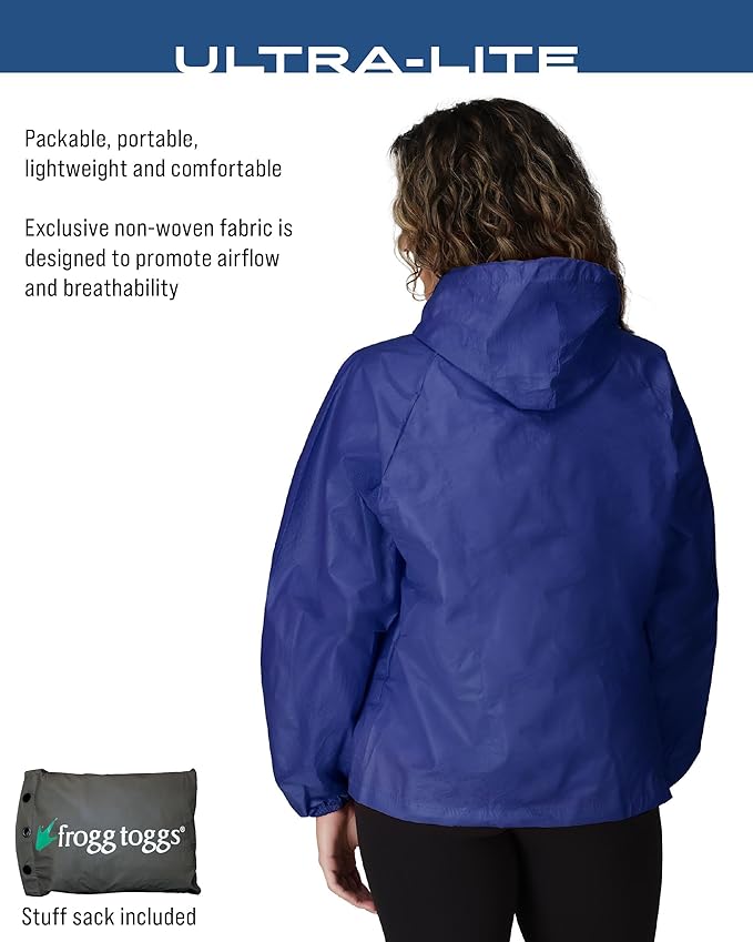 FROGG TOGGS Women's Ultra-Lite2 2-Layer Waterproof Breathable Rain Jacket