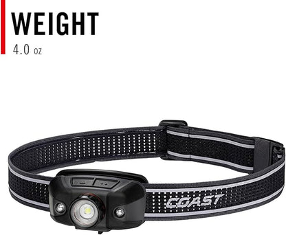 Coast FLX40R 800 Lumen Built-in Rechargeable Battery LED Headlamp with Twist Focus Lens and Coast Ultra Strap