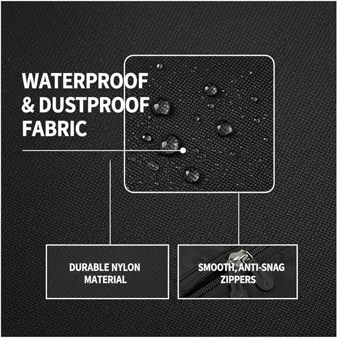 6-Piece Travel Packing Cubes Set - Luggage Organizer Bags with Mesh & Solid Pouches - Waterproof & Dustproof Storage for Clothes & Essentials (Black)