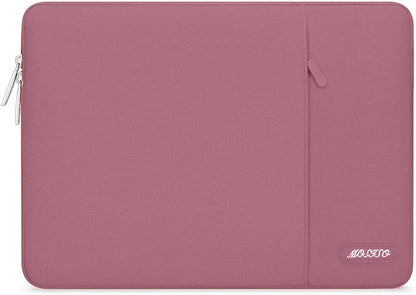 MOSISO Laptop Case 14 inch, 14 inch Laptop Sleeve Compatible with HP Lenovo Dell ASUS Acer, HP Stream, Dell Latitude, Lenovo IdeaPad, Polyester Vertical Computer Sleeve Bag with Pocket, Dusty Rose