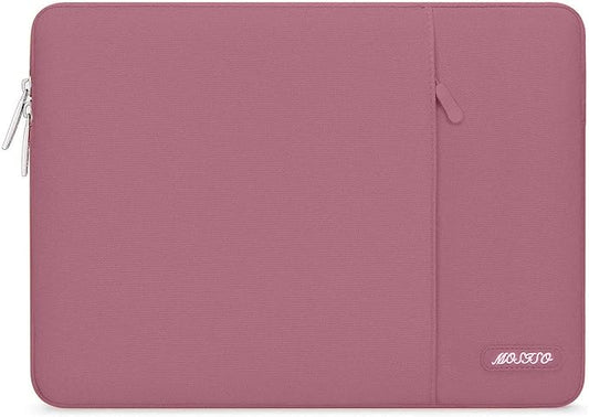 MOSISO Laptop Case 14 inch, 14 inch Laptop Sleeve Compatible with HP Lenovo Dell ASUS Acer, HP Stream, Dell Latitude, Lenovo IdeaPad, Polyester Vertical Computer Sleeve Bag with Pocket, Dusty Rose
