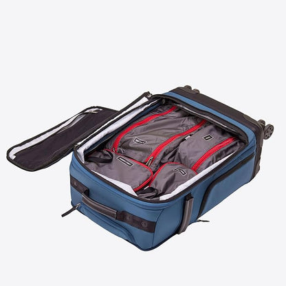 Trilogy Modular System I Modular 4-wheel spinner carry-on, with two zip-off bags! All 3 are Expandable! You get 3 bags in 1! Mix and match; take apart to fit crowded airplane spaces (Blue)