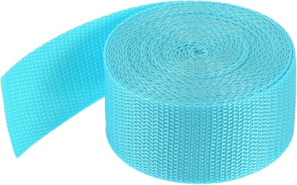 MECCANIXITY Lightweight Polypropylene Webbing Strap 1 1/2" 5 Yard Backpack Strapping Band Light Blue for Outdoor Luggage Cargo Straps