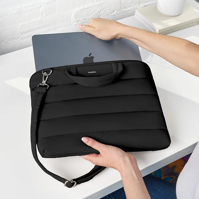 Vandel 13-14 inch Laptop Carrying Case Sleeve with Strap, Shoulder Bag with Handle, 14 in Laptop Computer Bag for Women, MacBook Air 13 Inch Carrying Case, MacBook Pro 14 in HP Messenger Carrier
