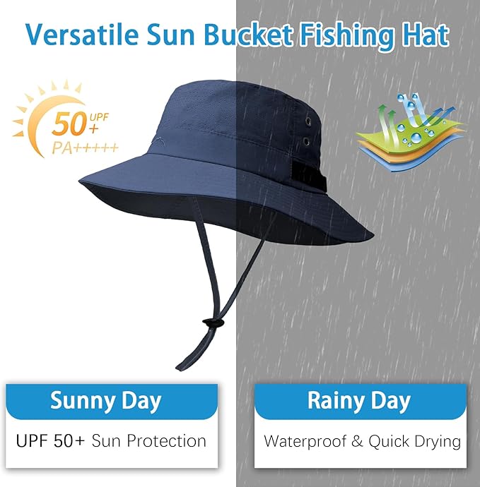 Sun Bucket Hat for Men Women Fishing Beach Safari Hats for Golf Hiking Hunting Outdoor UPF 50+