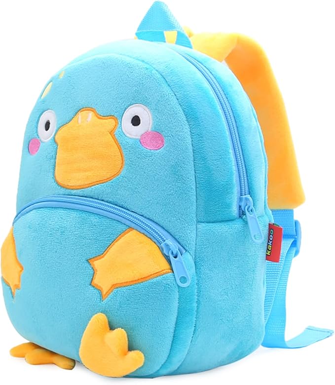 Cute Toddler Backpack,Cartoon Cute Animal Plush Backpack Toddler Mini School Bag for Kids Age 2-4 Years Old(Platypus Blue)