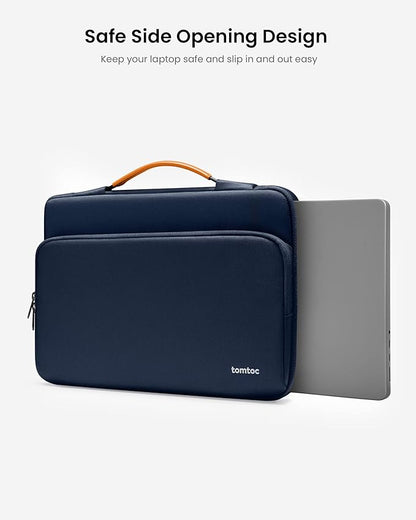 tomtoc 360 Protective Laptop Carrying Case for 16-inch New MacBook Pro M3/M2/M1 Pro/Max A2991 A2780 A2485 2023-2019, Water-Resistant Laptop Bag Sleeve with Accessory Pocket for The New Razer Blade 15