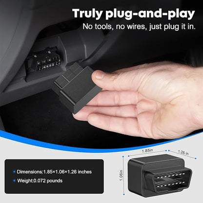 GPS Tracker for Vehicles, 4G LTE, Vehicle Location, Route History, Driving Alerts, Geo-Fence & Accident Notifications for Fleets & Family, OBD GPS Tracker with Phone App- Cancel Anytime ZT-50O