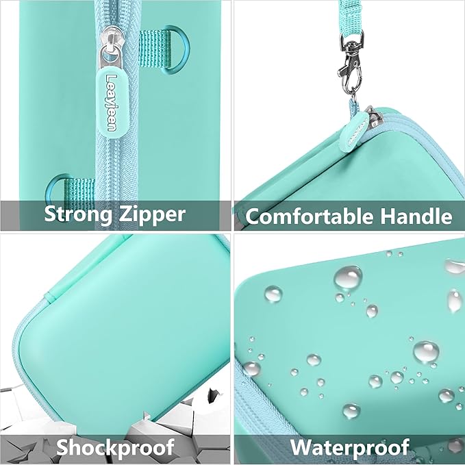 Leayjeen Waterproof Digital Camera Case Compatible with YISENCE/HICSHON/Trsunow/EUXOR/Yiffecal/ZNIARAKL10FT 30MP FHD 1080P Waterproof Camera,Fill Light Underwater Camera for Snorkeling- Green(Case)