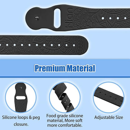 Hion Motion Sickness Bracelets Sea Sickness Wristbands for Motion Sickness/Morning Sickness/Pregnancy Nausea Anti Nausea Wristband Acupressure Nausea Bands Motion Sickness Bands（3Pairs-Black）