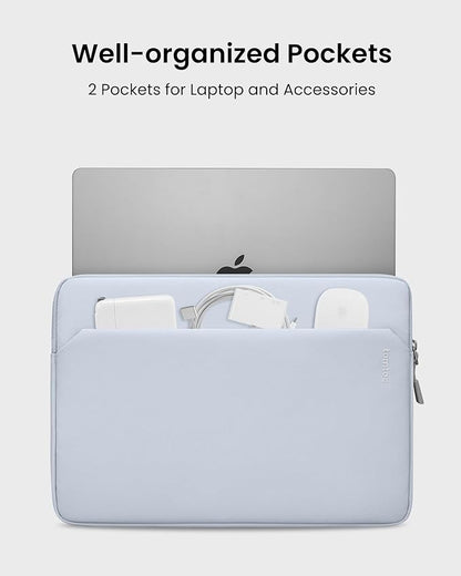tomtoc Slim Laptop Sleeve Case for 13-inch New MacBook Air M4/A3420 M3/A3113 M2/A2681, M1/A2337 2025-2018, MacBook Pro M2/M1, Water-Resistant Protective Carrying Case with Accessories Pocket