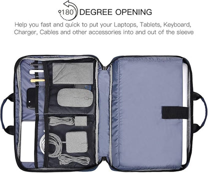 14-15 Inch Laptop Sleeve Case Men Women Bag for MacBook Pro 14 M5/M4/M3/M2, Macbook Air 15 M4/M3, HP Pavilion/Chromebook 14, Dell Inspiron 13 5000, Lenovo Acer ASUS Chromebook 14, Surface 15 Case,Blue
