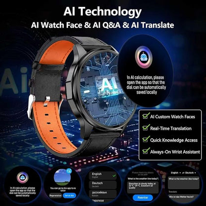 Smart Watch for Men Built-in GPS(Answer/Make Call/Text), 1.46" AI Smartwatch for Android Phones/iPhone, 100+ Sport Mode Fitness Tracker with Health/Sleep Monitor, Compass/Barometer/Altitude(2 Straps)