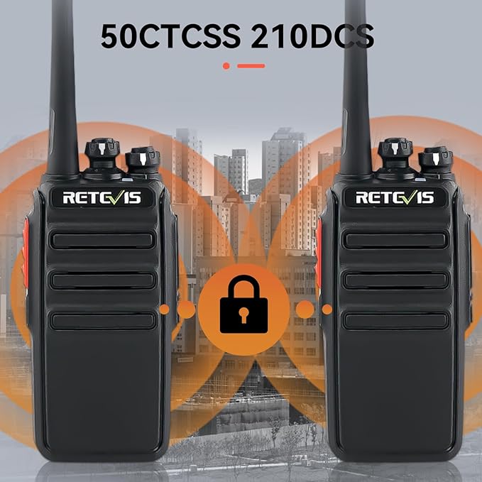 Retevis H-777S Walkie Talkies Long Range,Heavy Duty Portable FRS Two-Way Radios, Hands Free,Safe Call,Rugged Commercial 2 Way Radios with Gang Charger,for Warehouse, Churches,Jobsite(6 Pack)
