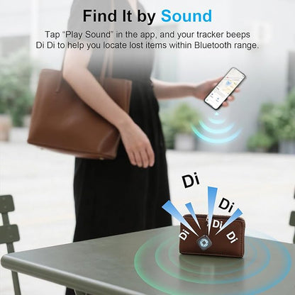 2 Packs Air Tracker Tags Compatible with Apple Find My (iOS Only), Bluetooth Tracker, Smart Keys Finder and Item Locator with Waterproof Case for Wallet Luggage Backpack 1B1W
