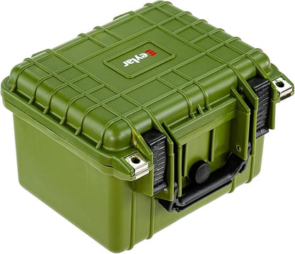 Eylar Small 10.62" Deep Gear, Equipment, Hard Camera Case Waterproof with Foam TSA Standards (Green)