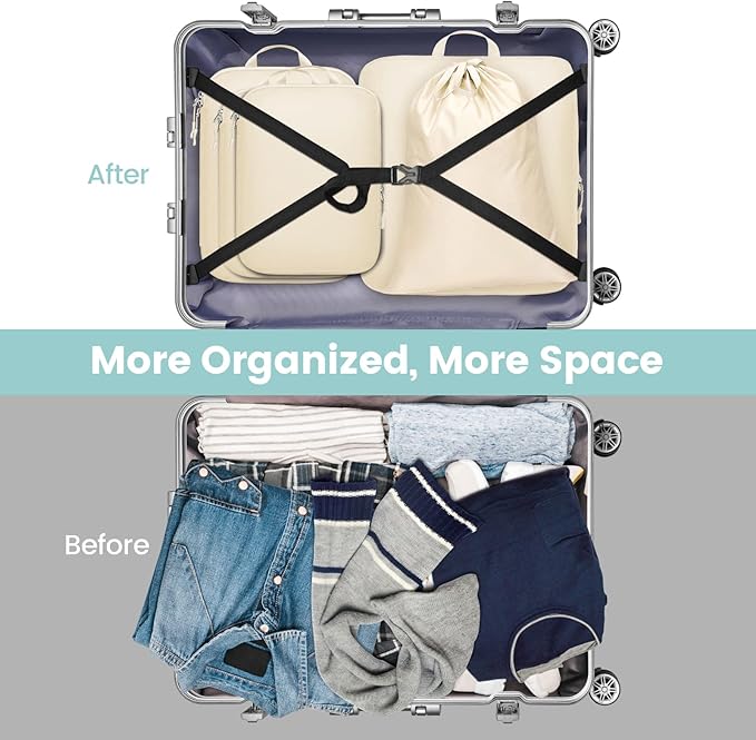 Cambond Compression Packing Cubes for Travel Women - Expandable Travel Bags Luggage Organizers Travel Essentials Compression Cubes for Travel Carry on Suitcases Organizer