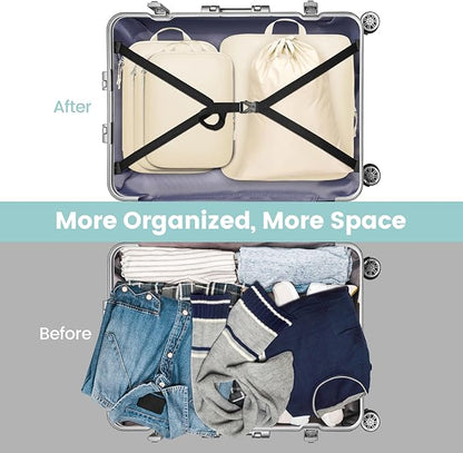 Cambond Compression Packing Cubes for Travel Women - Expandable Travel Bags Luggage Organizers Travel Essentials Compression Cubes for Travel Carry on Suitcases Organizer