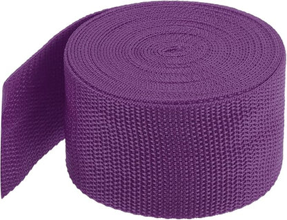 MECCANIXITY Lightweight Polypropylene Webbing Strap 2" 5 Yard Backpack Strapping Band Purplish Red for Outdoor Luggage Cargo Straps