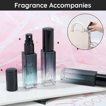 Segbeauty Perfume Travel Refillable, 10 Packs Glass Perfume Bottles for Toiletries, 10ML Mini Pocket Perfume Dispensing Bottle Atomizer Fine Mist Sprayer Set with 2 Extra Pump, Funnel and Dropper