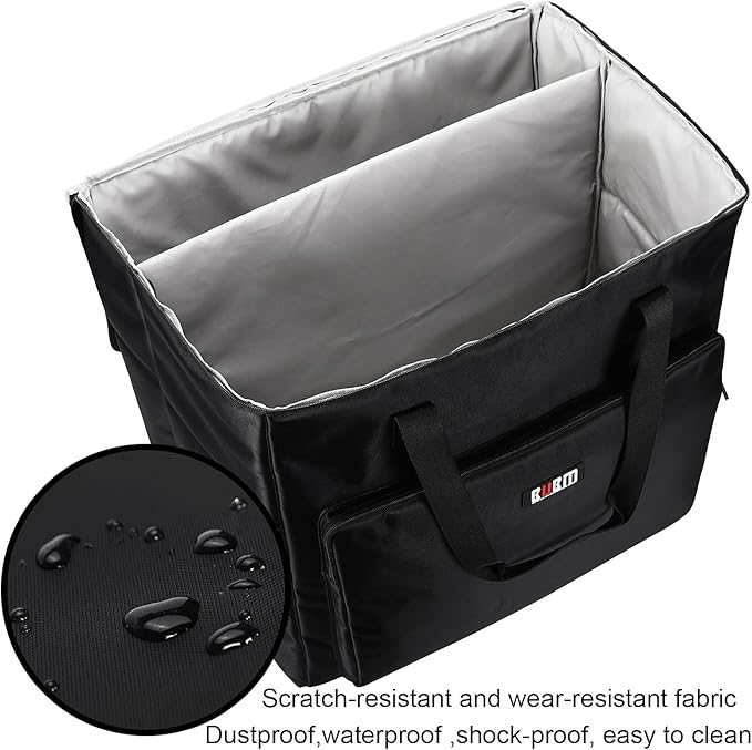 BUBM Desktop Computer Carrying Case, Padded Nylon Carry Tote Bag for Transporting Computer Tower PC Chassis, Keyboard, Cable and Mouse…