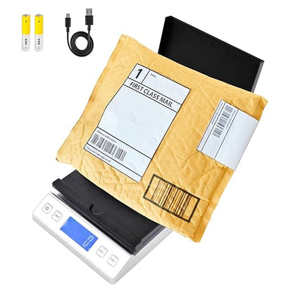Smart Weigh Digital Postal Shipping Scale, 66 lb Capacity, 0.1 oz Readability, Hold & Tare Function, High-Accuracy Scale, Includes Batteries & USB-C