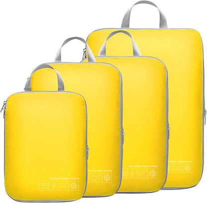 Cambond Compression Packing Cubes for Travel Women - Expandable Travel Bags Luggage Organizers Travel Essentials Compression Cubes for Travel Carry on Suitcases Organizer
