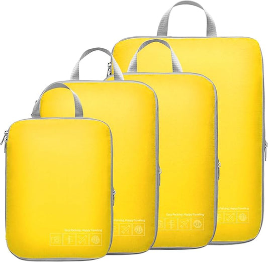 Cambond Compression Packing Cubes for Travel Women - Expandable Travel Bags Luggage Organizers Travel Essentials Compression Cubes for Travel Carry on Suitcases Organizer