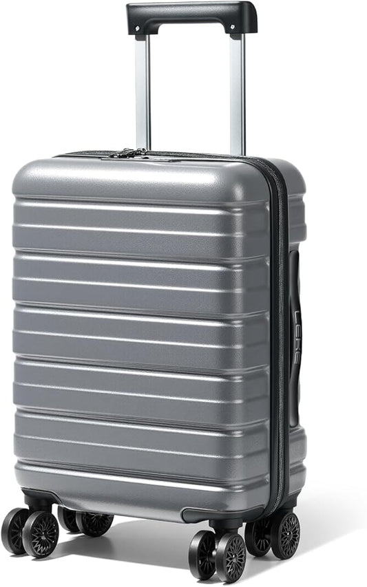 Lekesky Carry On Luggage 22x14x9 Airline Approved, 20 Inch Hard Shell Suitcase with TSA Lock, Lightweight Spinner Wheels Durable ABS Carry-On for Travel Weekend Trips Men Women, Grey