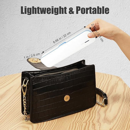 UV Toothbrush Sanitizer and Holder, Portable Travel Case and Cover, Toothbrush Cleaner Powered by AA Battery or USB-C, Fits Most Brushes