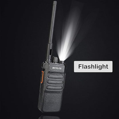 Retevis RT86 Emergency Two Way Radios Long Range,Professional Walkie Talkies with 2600mAh Rechargeable,Alarm,Flashlight,Shatterproof Display,Handheld 2 Way Radio for Off-Roading Overland Farm(2 Pack)