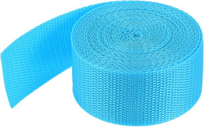 MECCANIXITY Lightweight Polypropylene Webbing Strap 1 1/2" 5 Yard Backpack Strapping Band Aquamarine Blue for Outdoor Luggage Cargo Straps