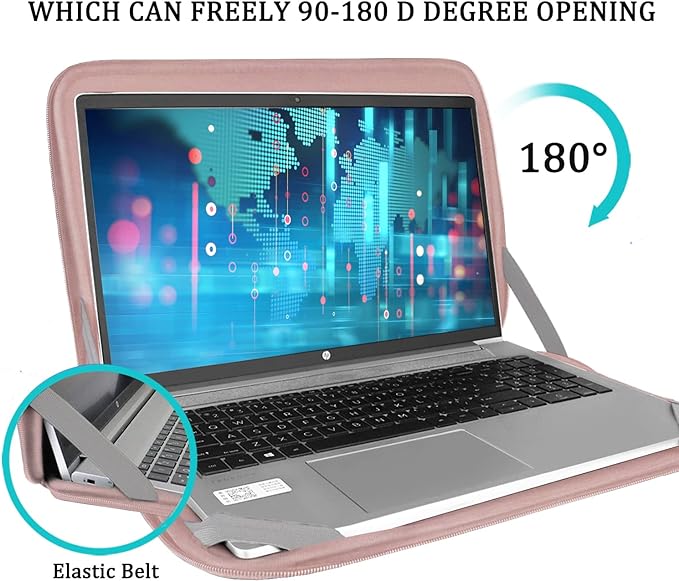 Laptop Sleeve Case 15.6 inch, Durable Shockproof Protective Computer Carrying Cover with Front Pocket, Briefcase Handbags Laptop Sleeve Bag for 15.6 inch HP, Dell, Acer, Asus, Notebook, Pink