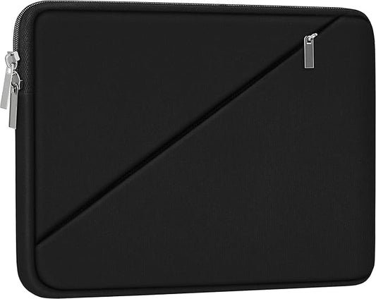 13.3 inch Laptop Sleeve Case Compatible with 13.3 inch Notebook, Traveling Computer Bag Compatible with MacBook Pro 14 Inch, MacBook Air, Dell, HP, Lenovo, Laptop Cover with Pocket, Black