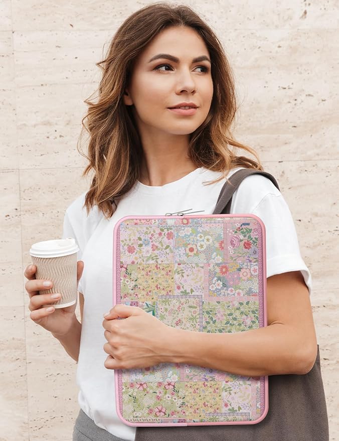 iCasso Laptop Sleeve 13 inch for MacBook Air 13-13.6 inch M3/M2/M1, Cute Laptop Sleeve for MacBook Pro 13 inch, Slim Protective Travel Carrying Case for MacBook Pro 14'', Chromebook, HP, Dell, Pink