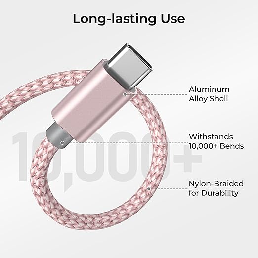 Basesailor USB Type C Charger Cable 3.3FT 2Pack,Charging Cord for Kindle Fire HD 7 2022 12th,10 9th 2019,8 10th 2020,Paperwhite 11th 2021 Generation,Samsung Galaxy A03s,A51,A52,A53,A12 A13,A32 A33,A42