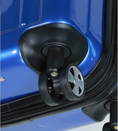 World Traveler Contour 20-Inch Carry-On Polycarbonate Hardside Expandable Spinner Luggage with TSA Lock - Blue