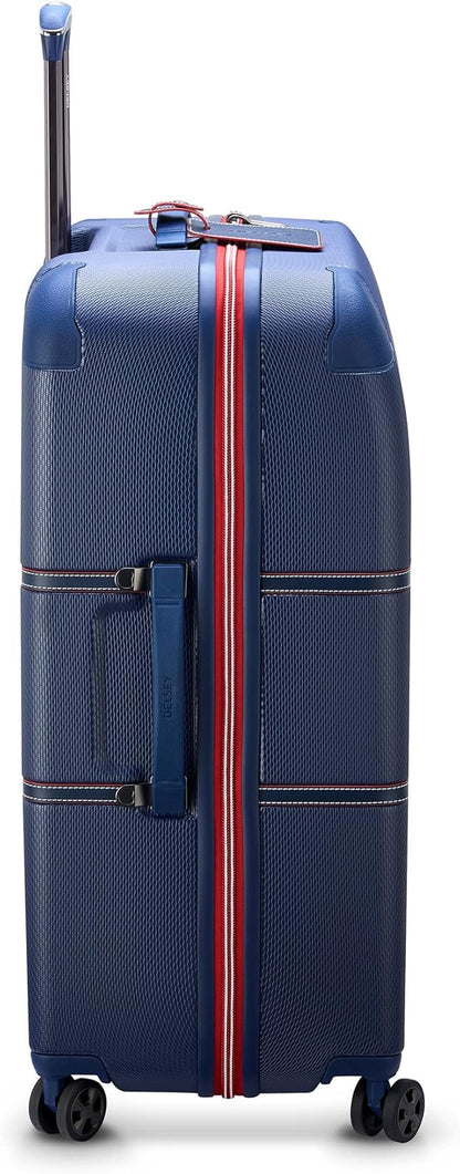 DELSEY PARIS Chatelet Air 2.0 Hardside Luggage with Spinner Wheels, Navy, Checked-Large 28 Inch