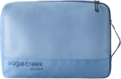 Eagle Creek Pack-It Reveal Cube - Lightweight Packing Cubes for Optimizing Luggage Space - Easy to Carry - Mesh Fabric - Water-Resistant - Easy Grab Zipper - Large - Blue Dawn