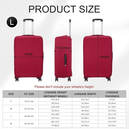 uxcell Travel Luggage Cover, Washable Suitcase Covers for Luggage Anti-scratch Suitcase Protector Elastic Baggage Protective, Fits 26-28 Inch Suit Case, Wine Red